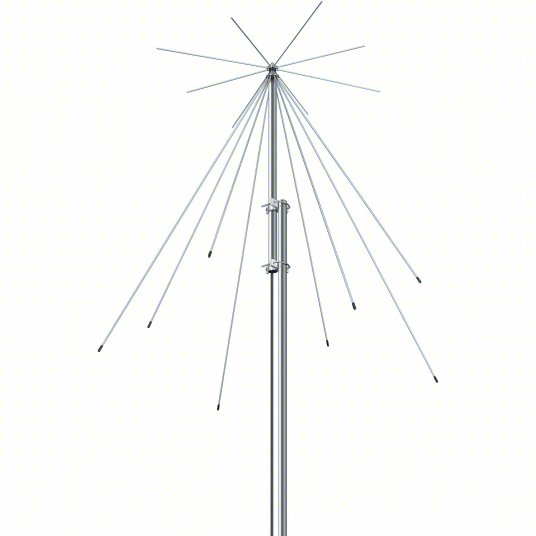 ICOM IC-AH8000 100 - 3300 MHz Discone Antenna with 49 Feet of Coax - 200 Watts - N Connectors