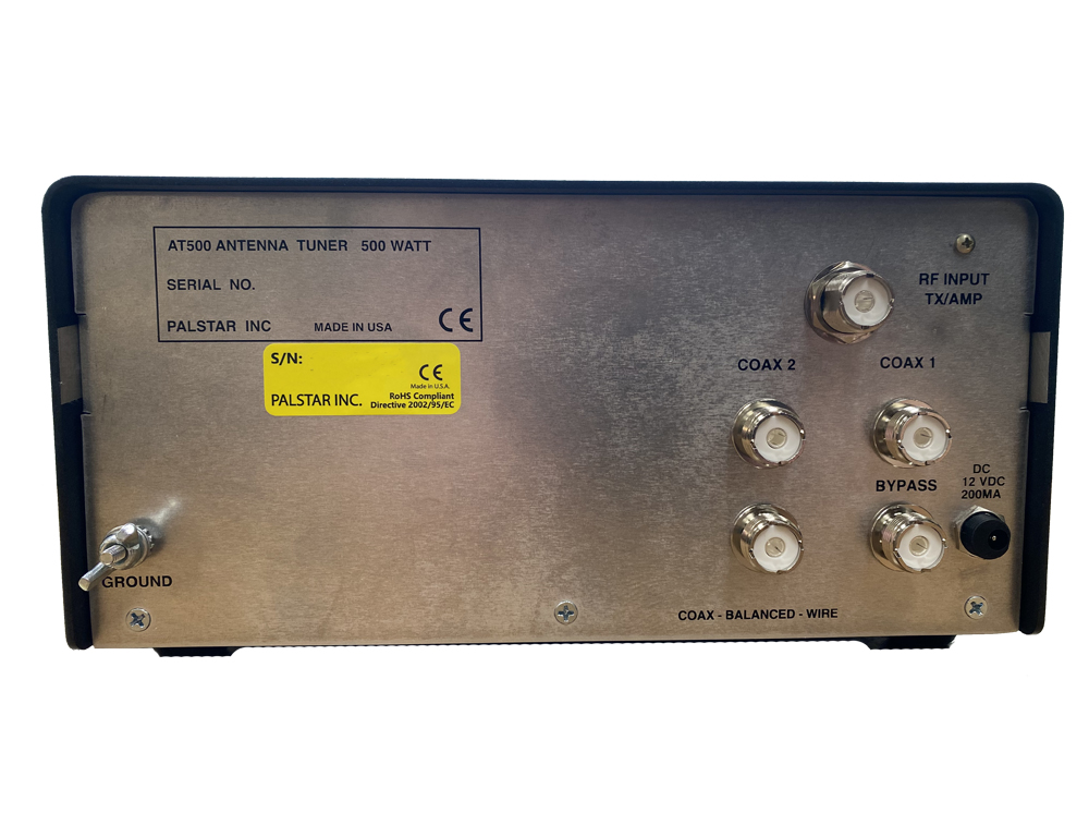 Palstar AT-500 1.8 - 54 MHz 600 Watt Differential T Antenna Tuner - Balanced or Unbalanced Lines