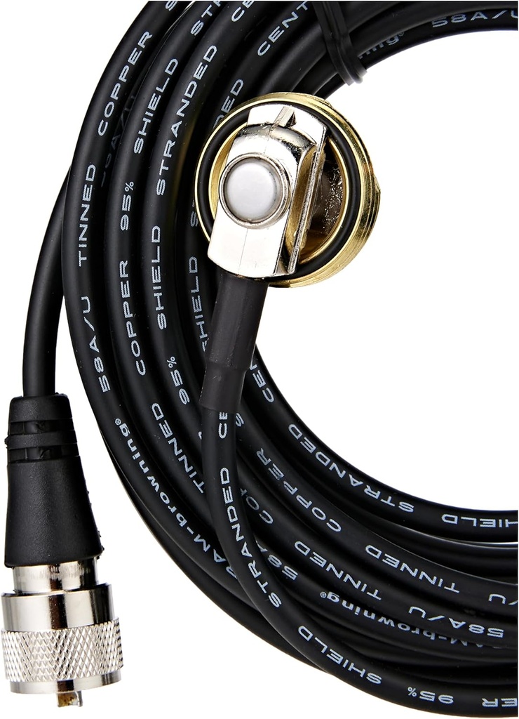 Browning BR1015-UHF Fully Enclosed NMO Hole Mount with Preinstalled UHF Male PL-259 Connector