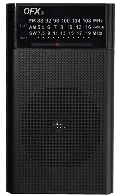 QFX PORTABLE SHORTWAVE RADIO BLACK R35 R-35