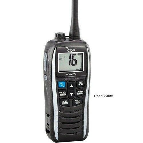 RKA ICOM M25 White VHF Marine Transceiver Float and Flash Refurbished
