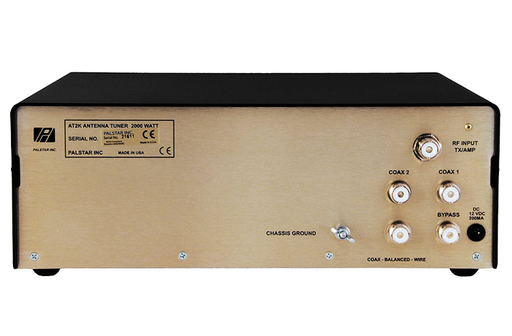 Palstar AT2K 1.8 - 54 MHz Roller Inductor Antenna Tuner - 160 - 6 Meters - 2000 Watts - Cross Needle Meter Balanced or Unbalanced Lines