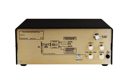 Palstar AT2KD 1.8 - 54 MHz Differential-T Antenna Tuner - 160 - 6 Meters - 2000 Watts - Cross Needle Meter