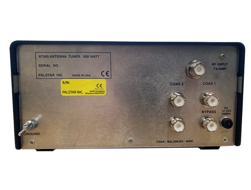 Palstar AT-500 1.8 - 54 MHz 600 Watt Differential T Antenna Tuner - Balanced or Unbalanced Lines