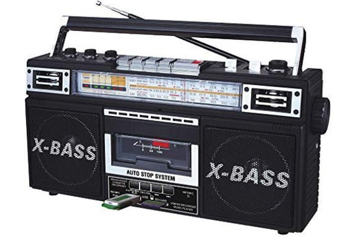 QFX J-22UBK RERUN X RADIOAM FM Shortwave AND CASSETTE TO MP3 CONVERTER - BLACK