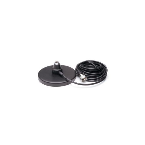 Solarcon MAG-518 5 Magnet Mount 3/8 x 24 Antenna Base with Coax Cable - Black
