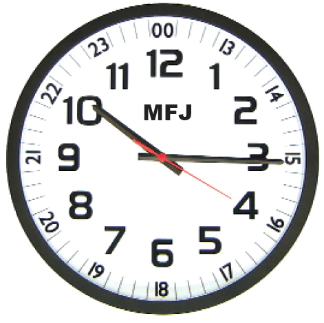 MFJ-126B 24/12 Hour Analog Wall Clock In Stock