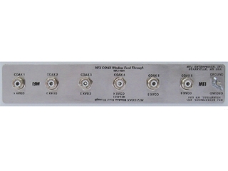 MFJ-4601  Window Feed-thru for 6 Coax Fed Antennas - SO-239 Connectors - with Ground Post