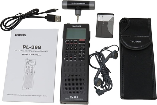 Tecsun Digital PL368 AM/FM/LW/SW Worldband Radio with Single Side Band Receiver (Black)