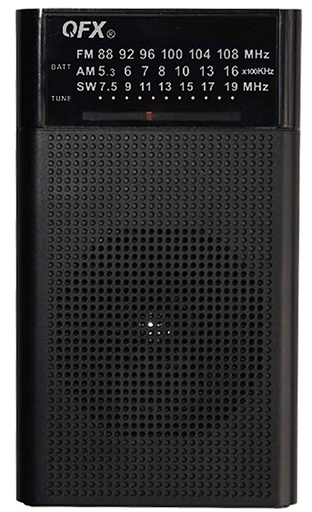 QFX PORTABLE SHORTWAVE RADIO BLACK R35 R-35