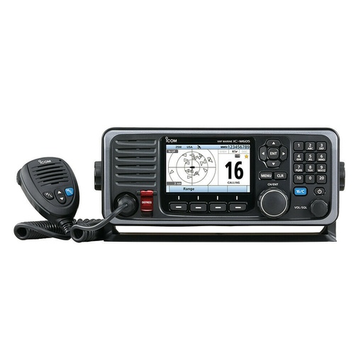 Icom RKB M605 21 Icom Boat Marine  Fixed Mount 25W VHF w/Color Display  AIS Rear Mic Connector Marine Refurbished