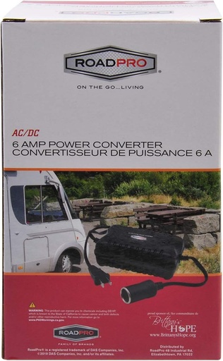 RoadPro RPSL7001 AC to DC 6 Amp Power Converter